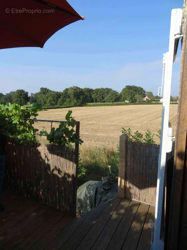Terrasse - Fermette avec deux logements et jardin à Laféline