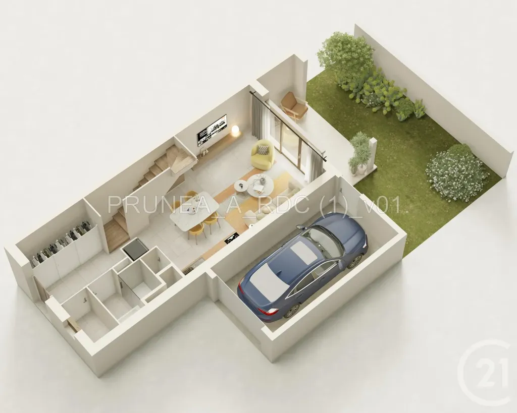 Plan - Villa Neuve T3 avec Garage au Grau-d'Agde