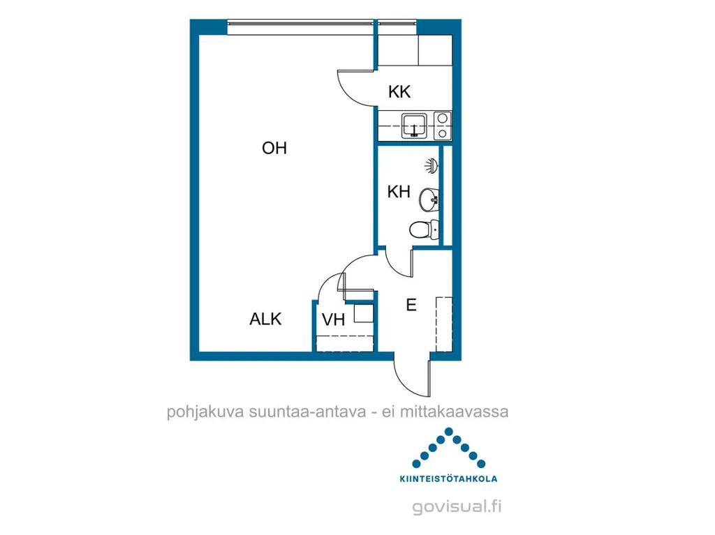 Plaan - Bright Studio Flat with Balcony in Ullanlinna, Helsinki