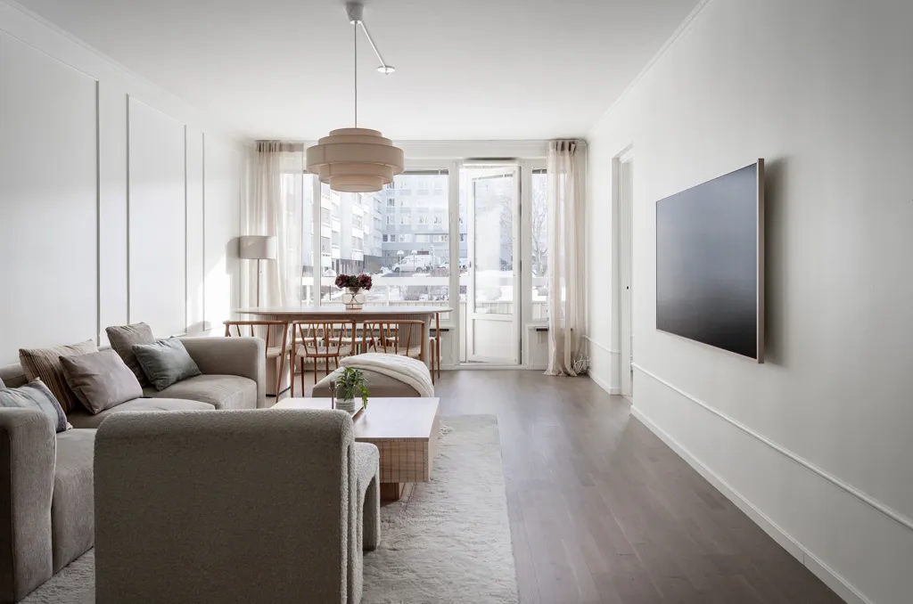 Soggiorno - Renovated Flat with Balcony in Söder, Jönköping