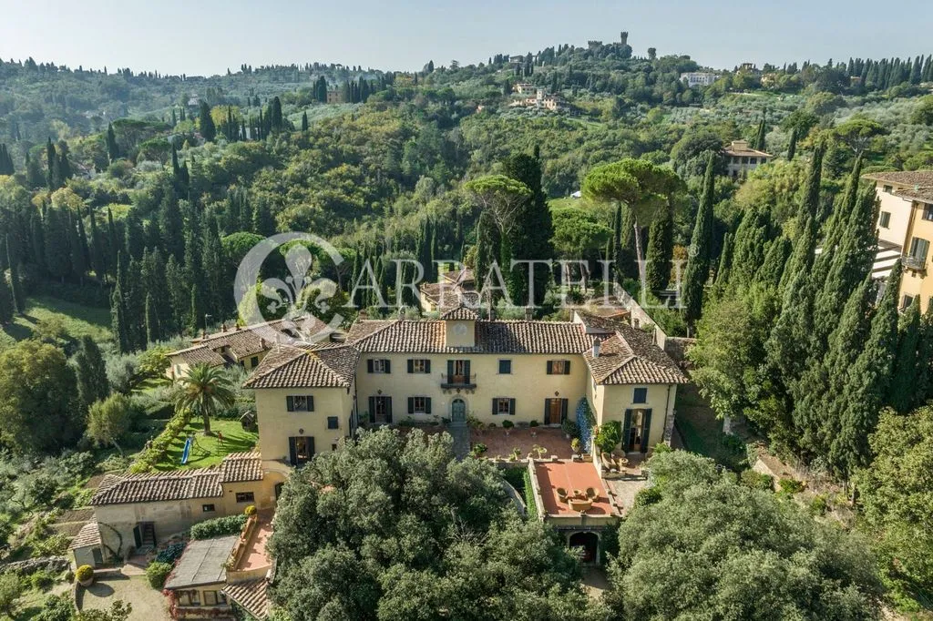 Vue aérienne - Historic Villa with Private Park in Florence