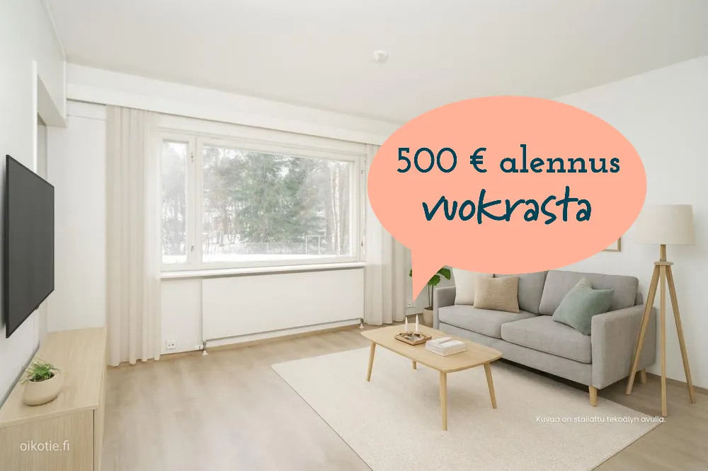 Living Room - 1h + Kitchen Apartment in Laanila, Oulu