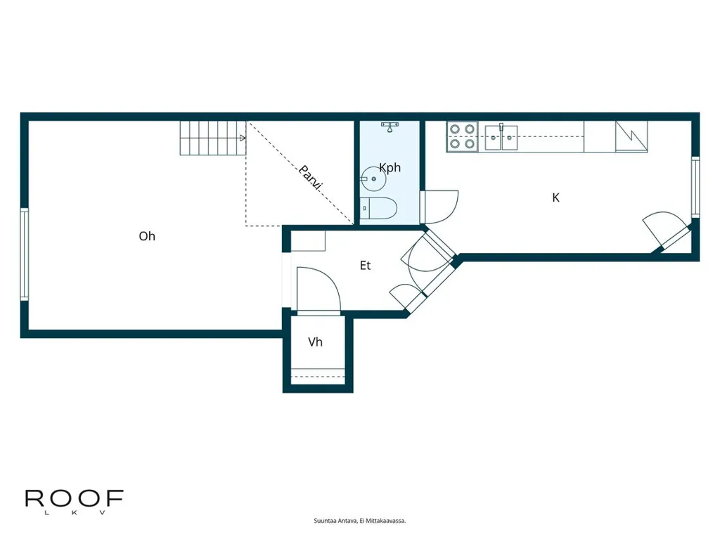 Plan - Appartement 1 pièces à Helsinki