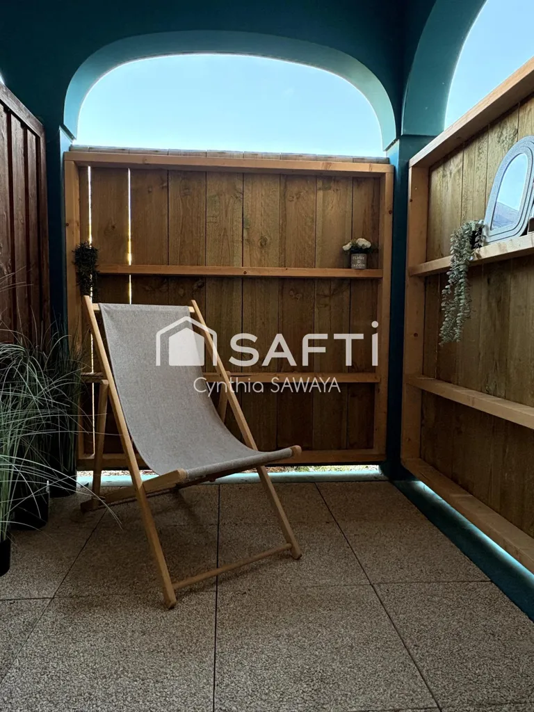 Terrasse - Appartement Rénové avec Terrasse au Teich