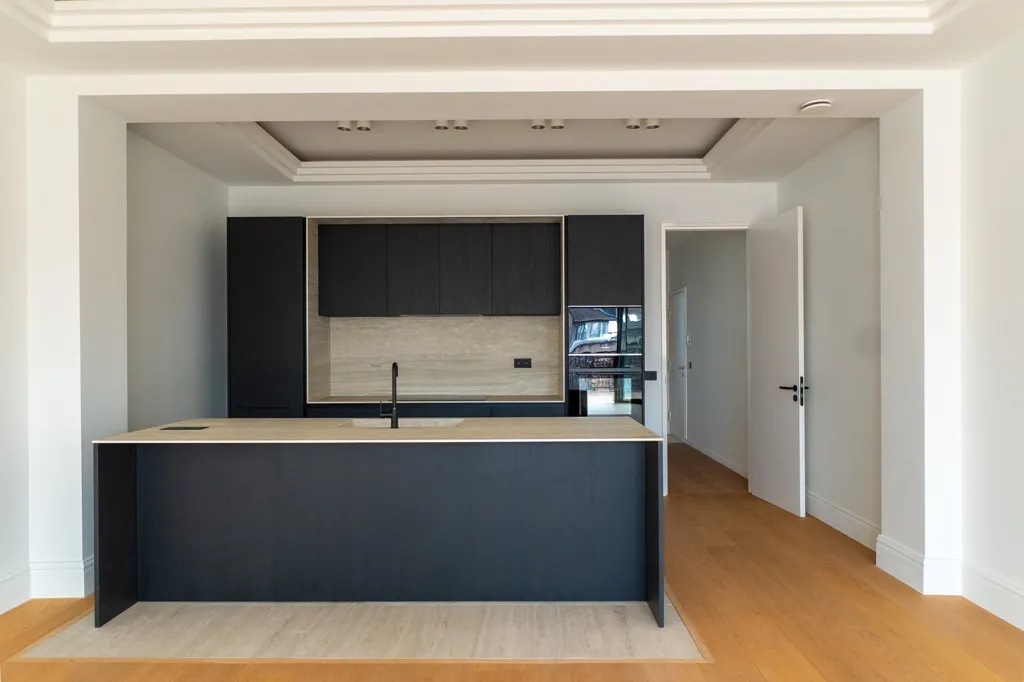 Köök - Apartment with South-Facing Terrace in Montgomery