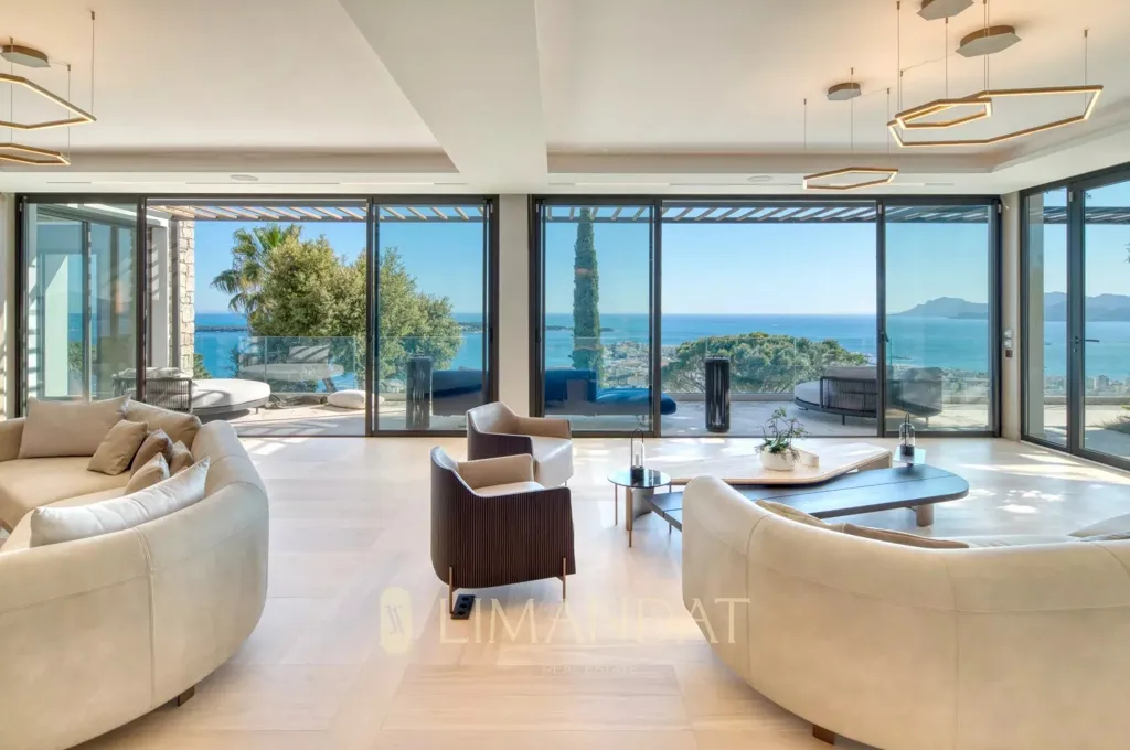 Séjour - Villa de luxe avec vue mer à Cannes