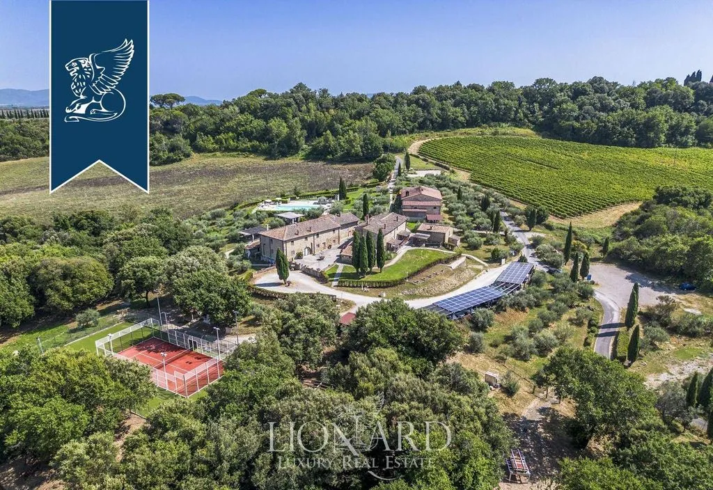 Vue aérienne - Luxury Villa with Olive Grove in San Gimignano