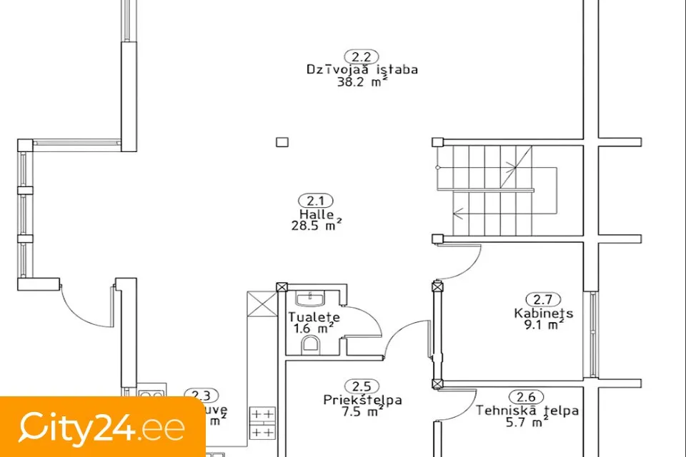 Floor Plan - Energy-Efficient Apartment with Garden in Mārupe