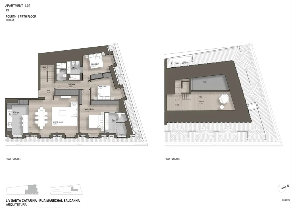 Plan - Duplex Apartment with Terrace in Lisbon's Historic Centre