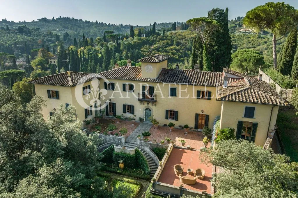 Vue aérienne - Historic Villa with Private Park in Florence