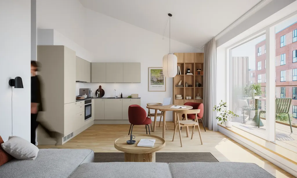 Light 3-Room Flat with Terrace in Glostrup
