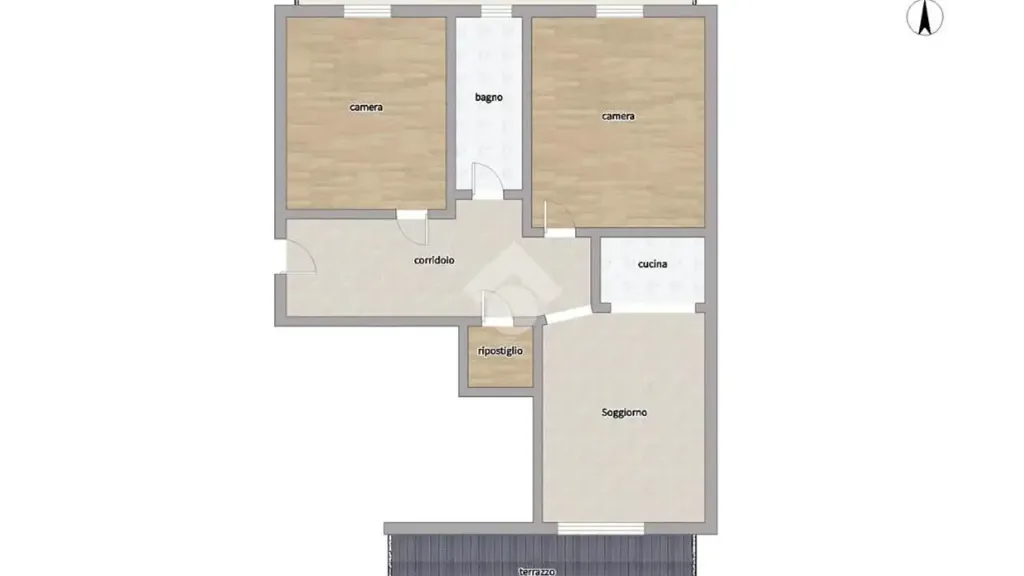Plaan - Apartment with Balcony and Terrace in La Loggia