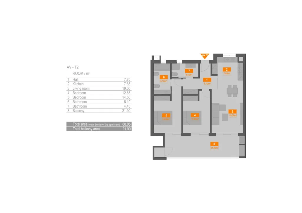 Plan - Luxury Flat with Balcony in Praia da Rocha