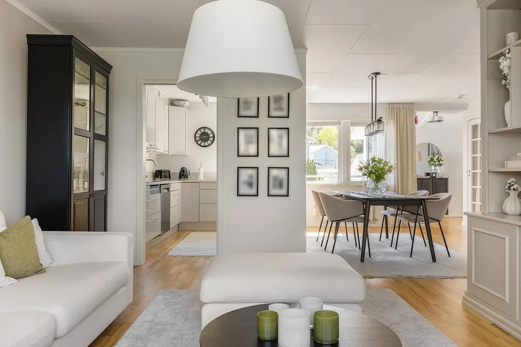 Living Room - Renovated Apartment with Balcony in Kungsbacka