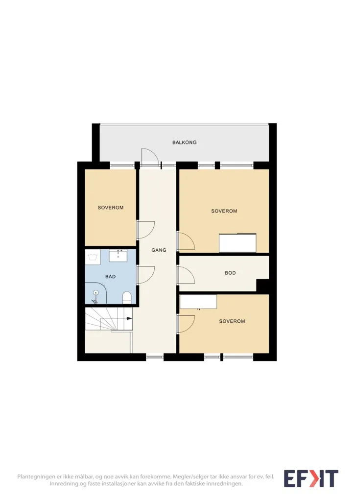 Plan - Modernised Terraced House with Mjøsa View in Gjøvik