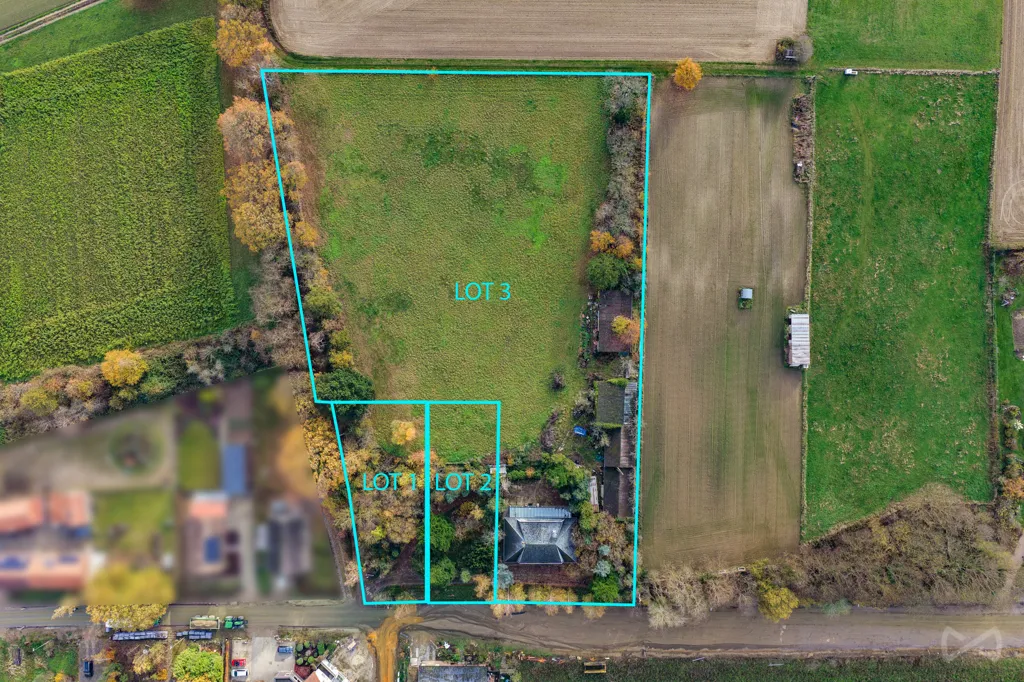 Õhuvaade - Detached Home Plot with Open Views in Holsbeek