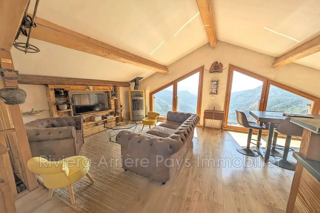 Séjour - Villa Luxueuse avec Vue Panoramique à Roure