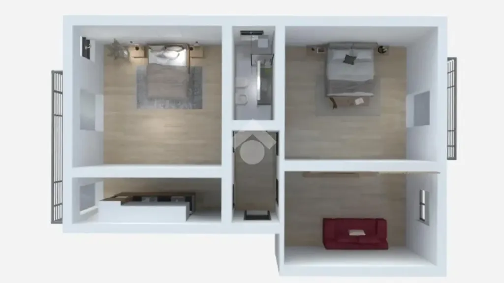 Planimetria - Fully Rented Flat with Balconies in Agrigento