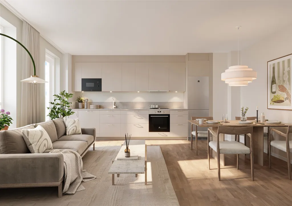 Soggiorno - Modern Flat with West-Facing Balcony in Bromma