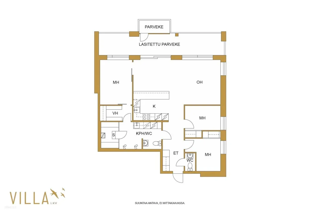 Planimetria - Modern Apartment with West-Facing Balcony in Vuores