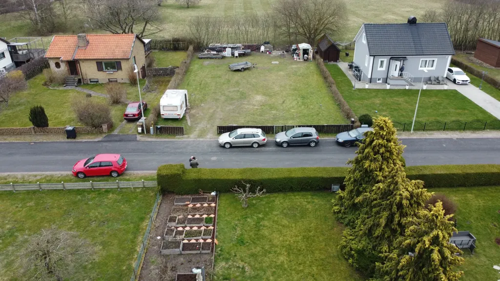 Õhuvaade - Plot with Approved Building Permit in Skåne