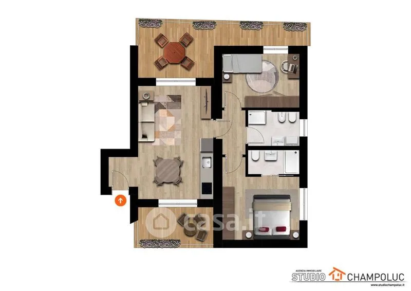 Plaan - Newly Built Apartment with Balcony in Ayas