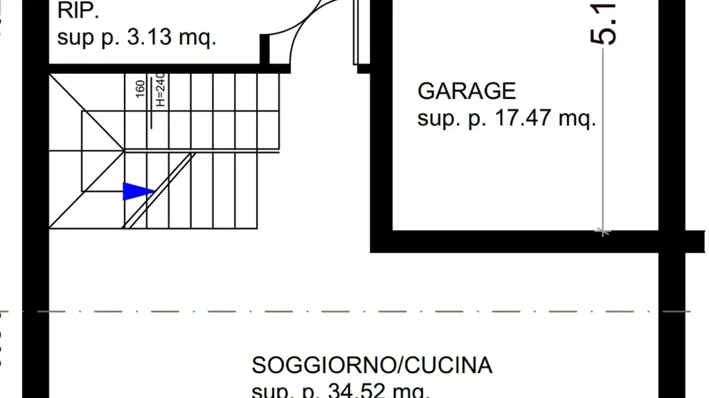 Plaan - Semi-detached Villa with Balconies in Castelfranco Emilia