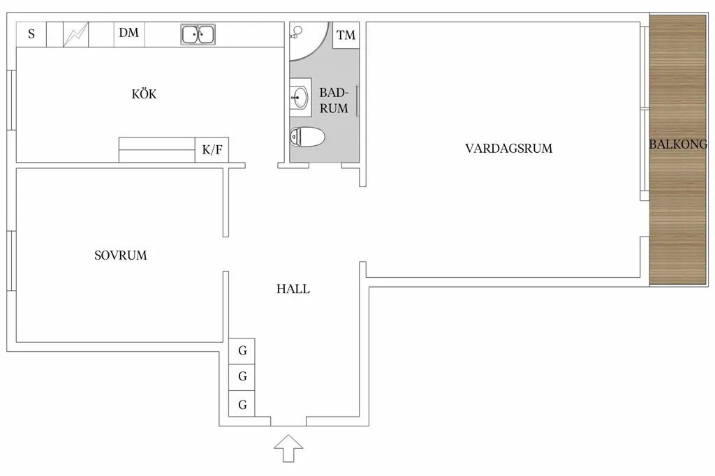 Plaan - Modern Flat with Balcony in Vendelsö