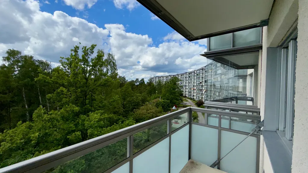 Balcony - Apartment with South-Facing Balcony in Järfälla