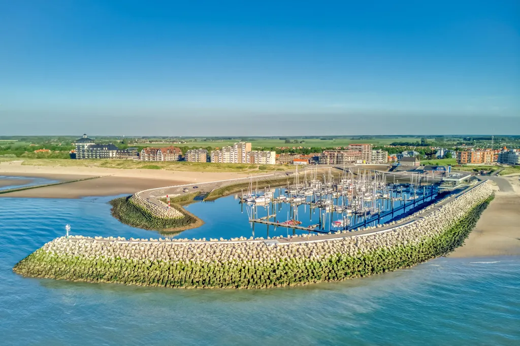 Vue aérienne - Modernised Apartment with Sea View in Cadzand