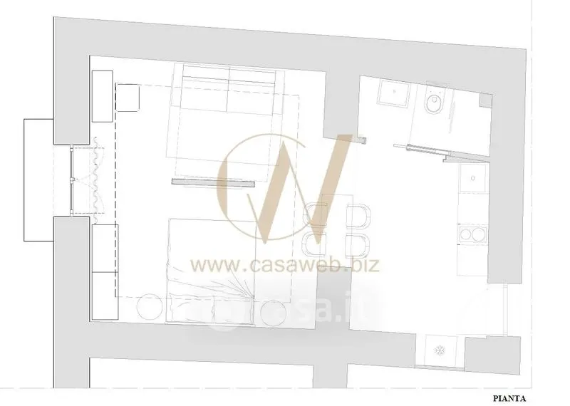 Plan - Loft in Historic Building in Caserta