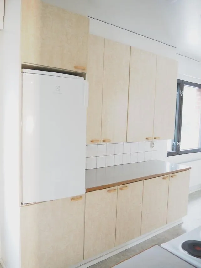 Kitchen - Twin Apartment with Balcony in Puhos, Kitee