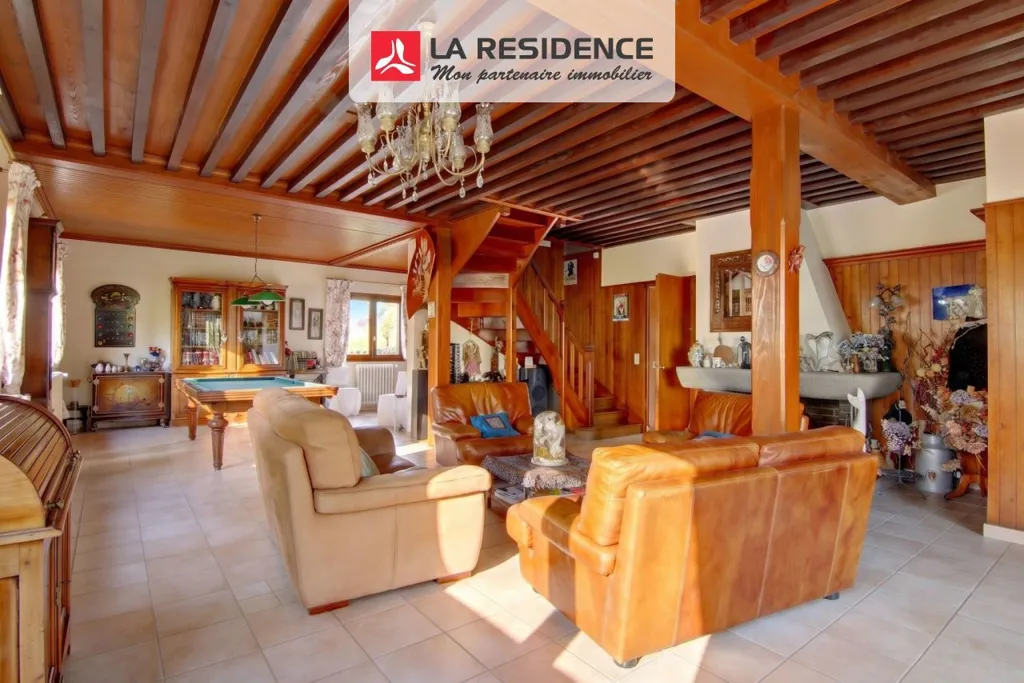 Séjour - Chalet au Calme avec Piscine à Beauchamp