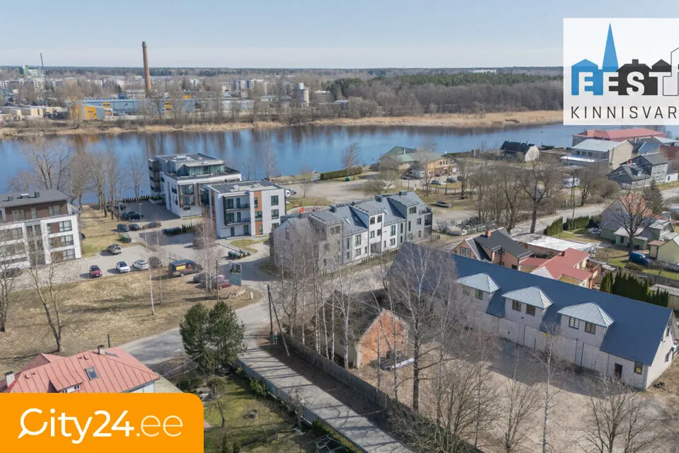 Vue aérienne - Apartment with River View in Pärnu Centre
