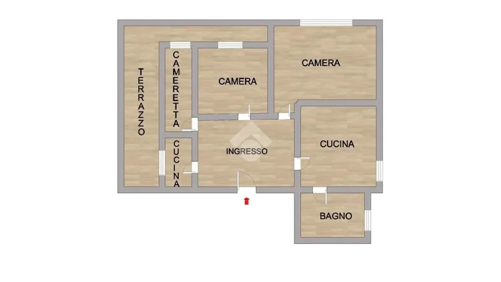 Plan - Quadrilocale with Terrace in Palermo