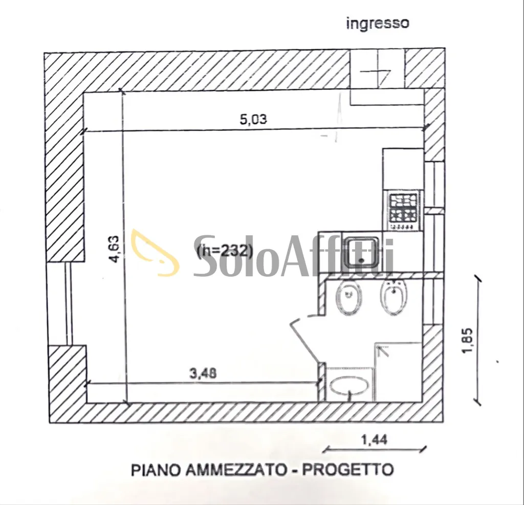 1-room apartment in Napoli