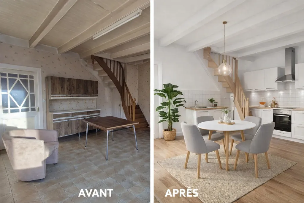 Séjour - Maison à rénover avec jardin à Craon