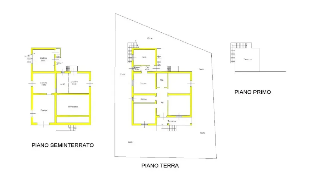 Plan - Independent House with Roof Terrace in Fivizzano