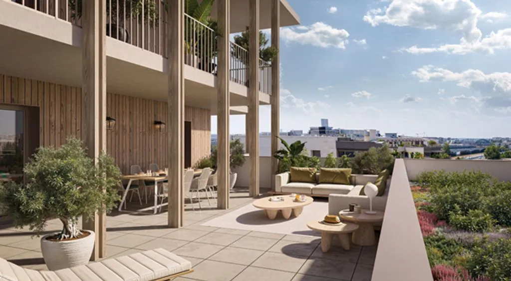 Terrasse - Appartement Luxe 4 Chambres à Bordeaux