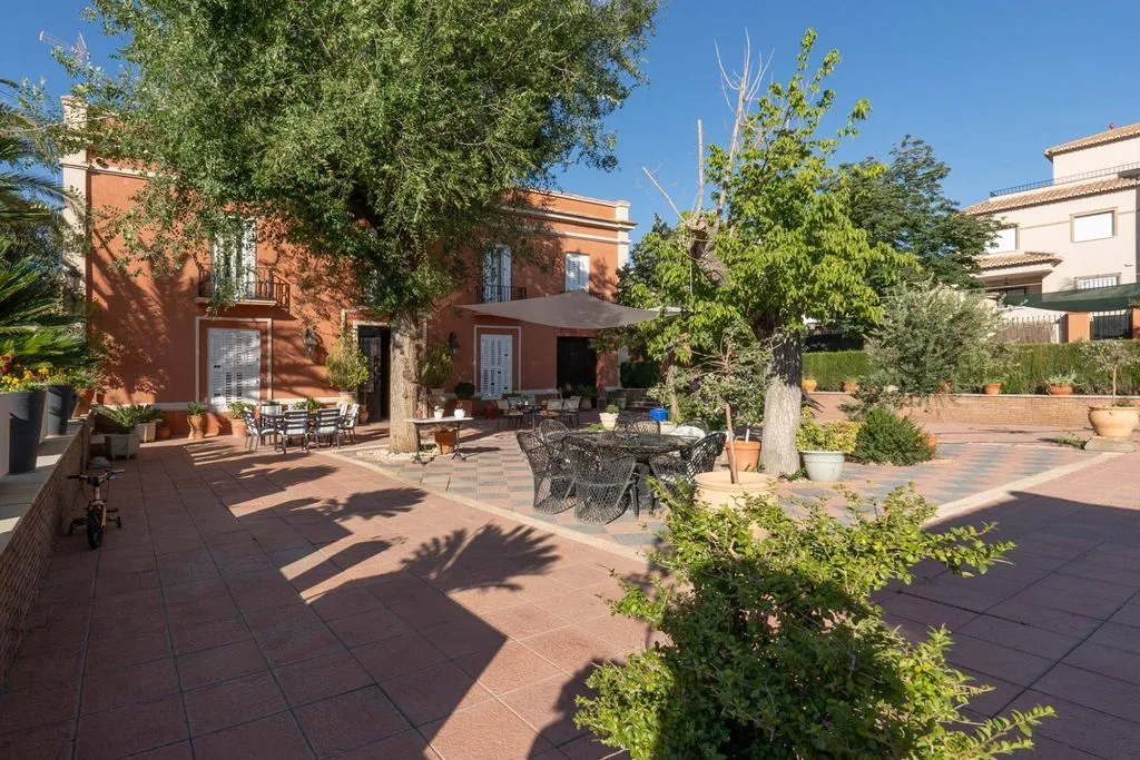 Terrace - Historic Palatial House with Pool in Ogíjares