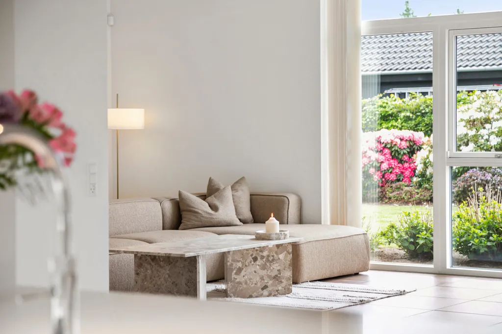 Séjour - Modern Villa with Large Garden in Aabybro