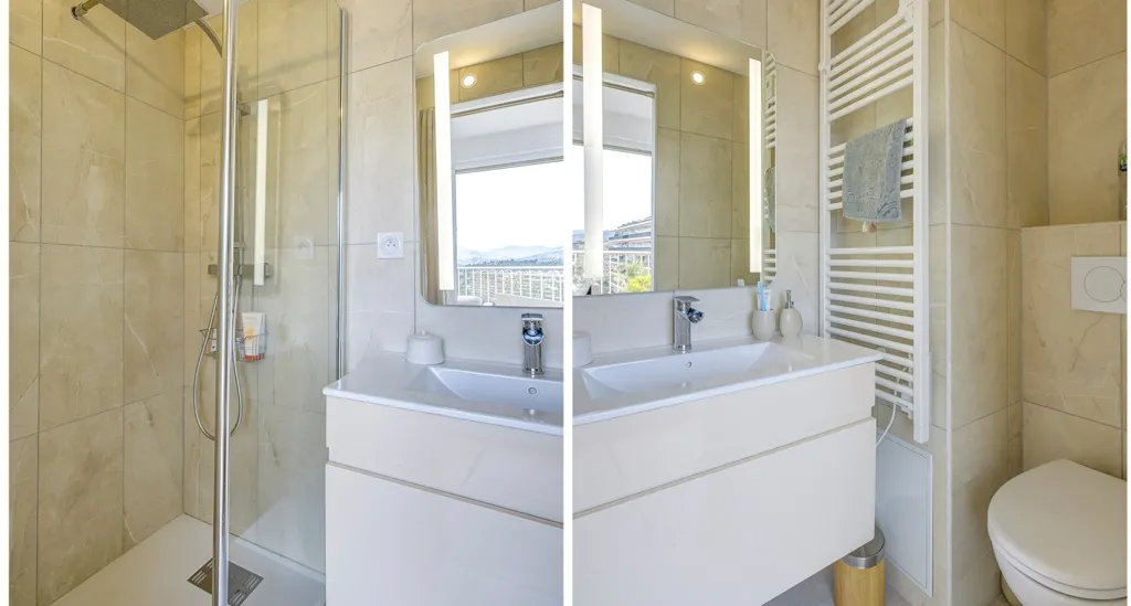 Salles de bain - Duplex avec Vue Panoramique sur l'Océan à Nice