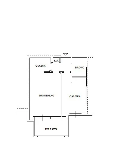 Planimetria - Apartment with Sea View in Rapallo