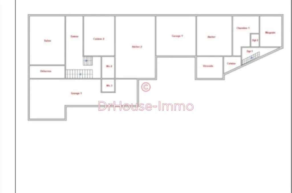 Plan - Maison avec Ateliers et Jardin à Saint-Fort-sur-Gironde