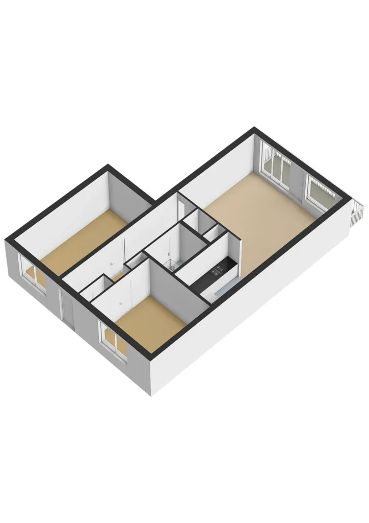 Plan - Galerie Flat with Balcony in Zoetermeer