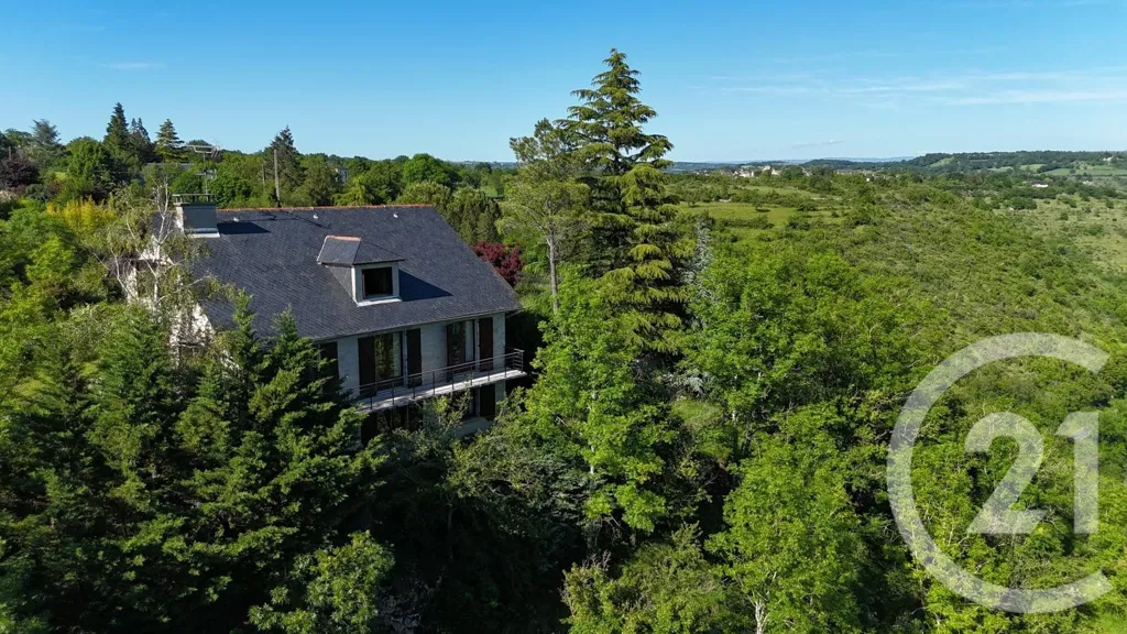 Aerial - Character House with Large Garden in Valady