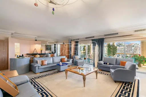 Séjour - Appartement de Luxe avec Vue Panoramique à Monaco