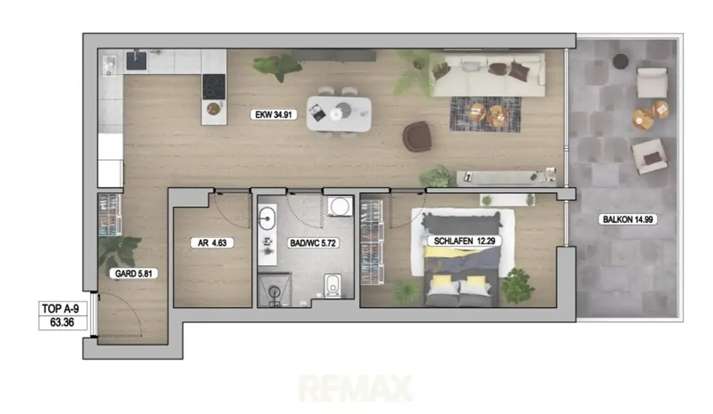 Planimetria - Modern Apartment with Terrace in Imst
