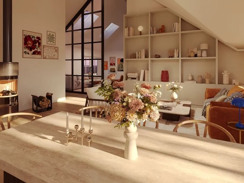 Dining Room - Modern Flat with Balcony in Linköping