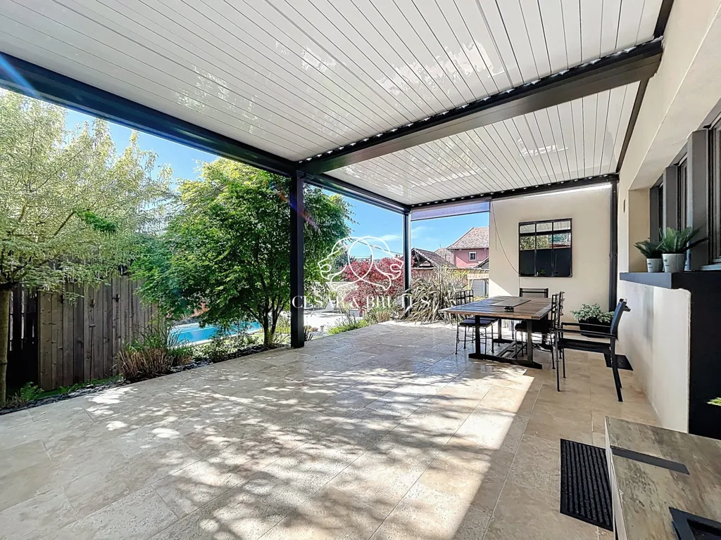Terrace - Rearranged House with Pool in Saint-Chef